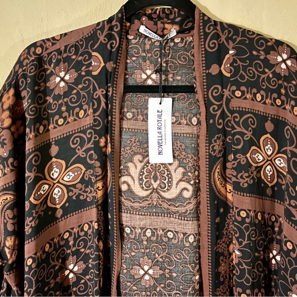 Novella Royale | Hitchhiker Kimono in Brown Moonshine, O/S ♥ NWT - Picture 4 of 8